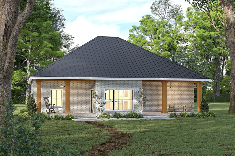 Dream House Plan - Exterior - Rear Elevation for Farmhouse House Plan #44-240 - 3 bed, 2 bath