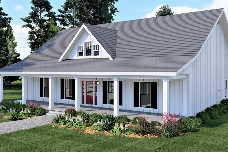 House Plan Design - Exterior - Front Elevation 4 for Traditional House Plan #44-253 - 4 bed, 3 bath