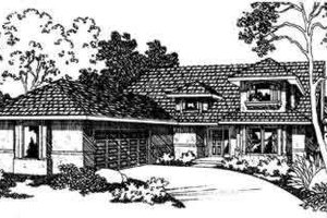 Mediterranean Exterior - Front Elevation Plan #124-337