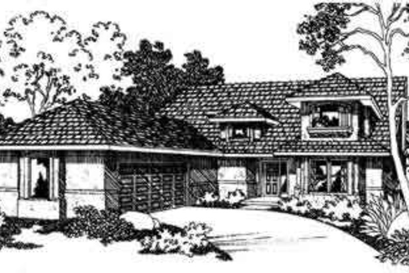 House Plan Design - Mediterranean Exterior - Front Elevation Plan #124-337