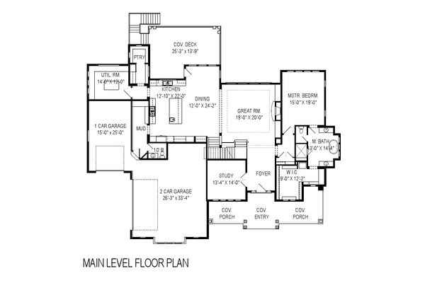 House Plan Design - Craftsman Floor Plan - Main Floor Plan #920-1