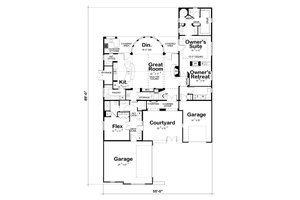 Floor Plan - Main Floor for European House Plan #20-2437 - 3 bed, 3 bath