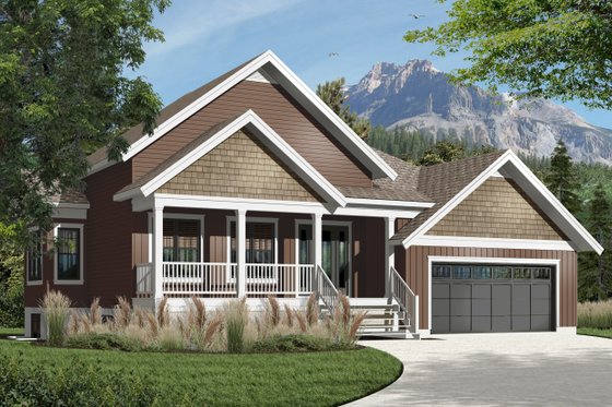 Exterior - Front Elevation 3 for Country House Plan #23-2536 - 4 bed, 3 bath