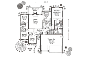 Floor Plan - Main Floor for European House Plan #310-970 - 3 bed, 2 bath
