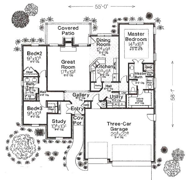 Dream House Plan - European Floor Plan - Main Floor Plan #310-970