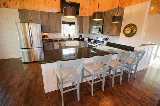 Interior - Kitchen for Cabin House Plan #123-119 - 2 bed, 2.5 bath