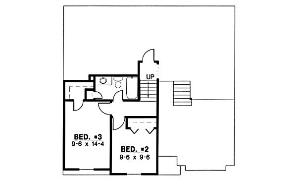 Traditional Floor Plan - Upper Floor Plan #67-124