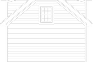 Exterior - Rear Elevation for Country House Plan #932-979, 0 bath