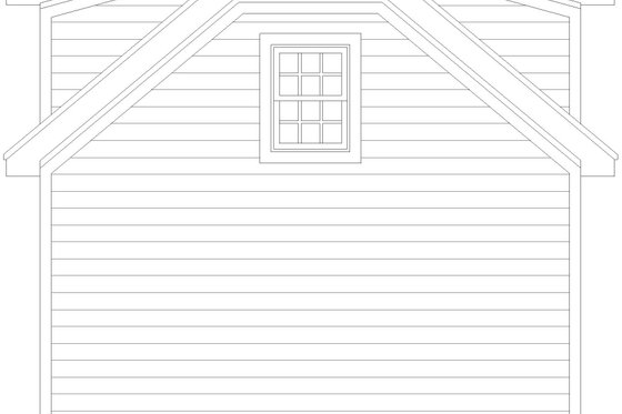 Exterior - Rear Elevation for Country House Plan #932-979, 0 bath