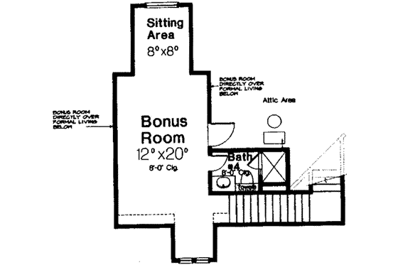Floor Plan - Other Floor for European House Plan #310-274 - 4 bed, 3 bath