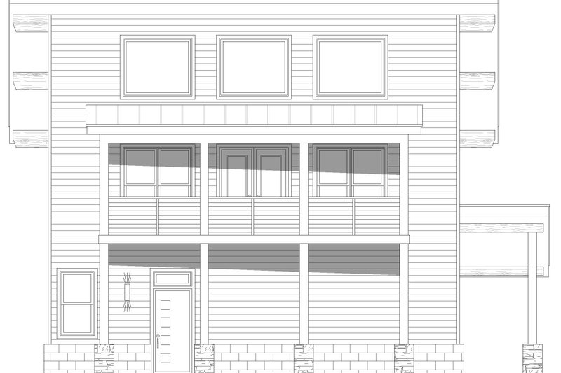 Dream House Plan - Exterior - Front Elevation 3 for Contemporary House Plan #932-562 - 3 bed, 2 bath