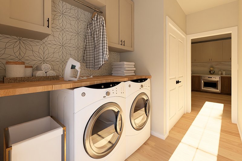 Dream House Plan - Interior - Laundry for Ranch House Plan #126-246 - 2 bed, 2 bath