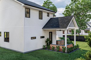 Exterior - Rear Elevation for Farmhouse House Plan #455-309 - 3 bed, 2.5 bath