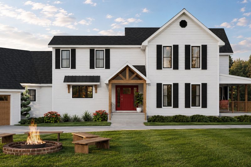 Architectural House Design - Exterior - Other Elevation 1 for Farmhouse House Plan #1064-471 - 4 bed, 2.5 bath