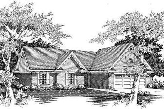 Exterior - Front Elevation for Traditional House Plan #329-176 - 3 bed, 2 bath