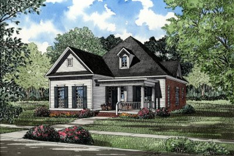 Home Plan - Country Exterior - Front Elevation Plan #17-1013