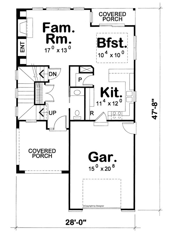 European Floor Plan - Main Floor Plan #20-1691