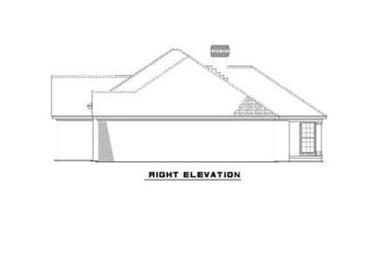Exterior - Rear Elevation for European House Plan #17-571 - 3 bed, 2 bath