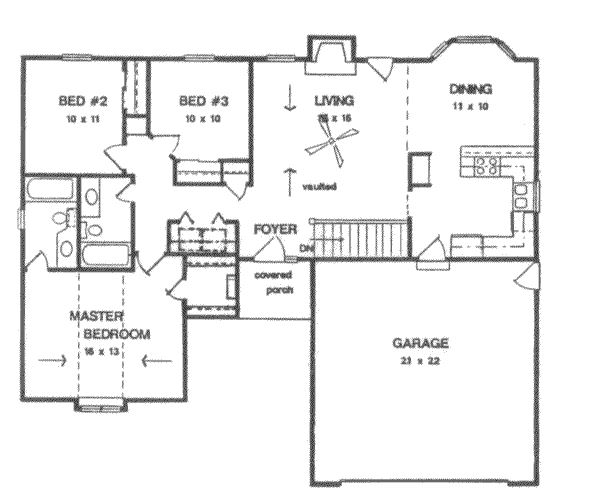 Ranch Floor Plan - Main Floor Plan #58-117