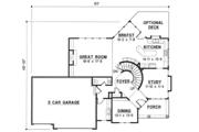 European Style House Plan - 4 Beds 3.5 Baths 3176 Sq/Ft Plan #67-568 