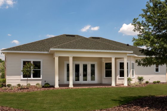 Exterior - Rear Elevation for Farmhouse House Plan #938-143 - 4 bed, 3 bath