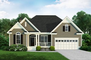 Ranch Exterior - Front Elevation Plan #929-585