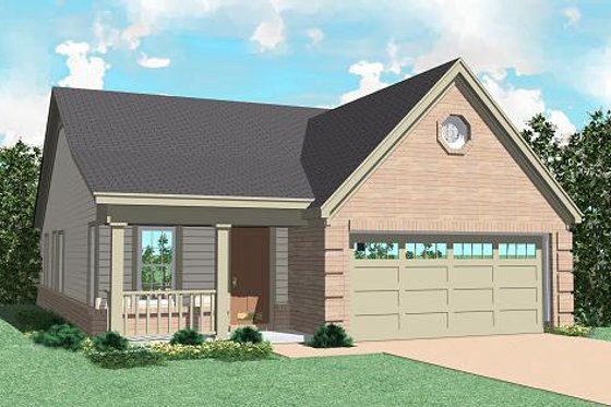 Exterior - Front Elevation for Ranch House Plan #81-148 - 3 bed, 2 bath