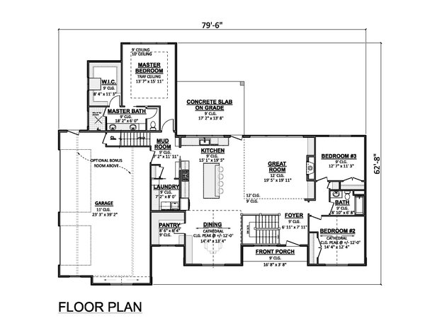 Country Floor Plan - Main Floor Plan #1089-23
