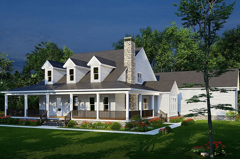 Farmhouse Style House Plan - 4 Beds 2 Baths 2663 Sq/Ft Plan #923-259