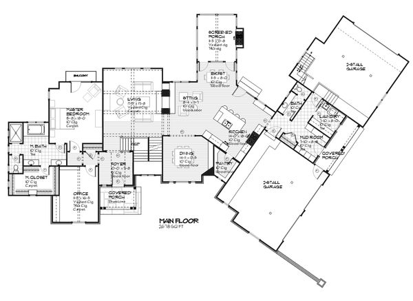 Country Floor Plan - Main Floor Plan #901-104
