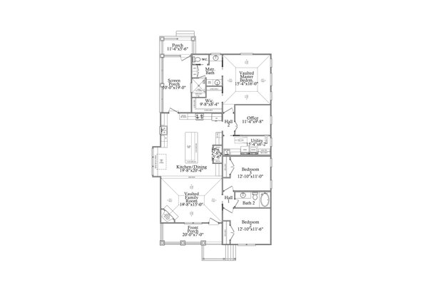 Traditional Floor Plan - Main Floor Plan #69-392
