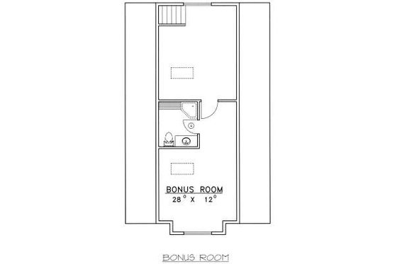 Floor Plan - Other Floor for Bungalow House Plan #117-569 - 1 bed, 1.5 bath