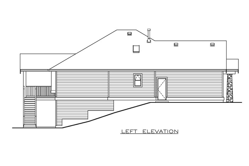 House Design - Exterior - Other Elevation for Craftsman House Plan #1100-147 - 2 bed, 2 bath