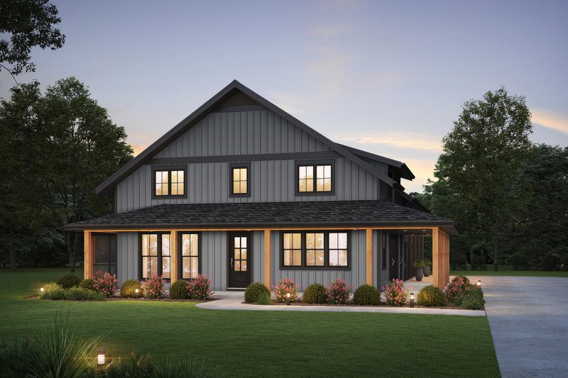 Dream House Plan - Farmhouse Exterior - Front Elevation Plan #48-1131