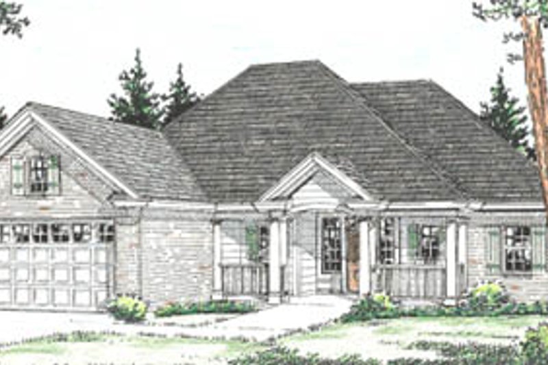 Dream House Plan - Traditional Exterior - Front Elevation Plan #20-376