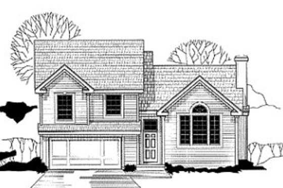 Exterior - Front Elevation for Traditional House Plan #67-113 - 3 bed, 2 bath