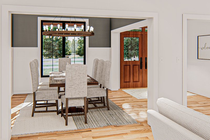 House Blueprint - Interior - Dining Room for Farmhouse House Plan #455-312 - 3 bed, 2 bath