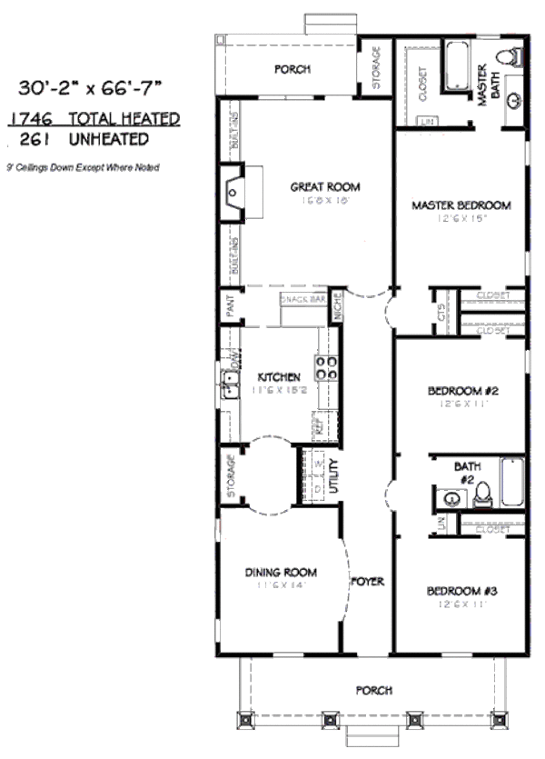Traditional Floor Plan - Main Floor Plan #424-200