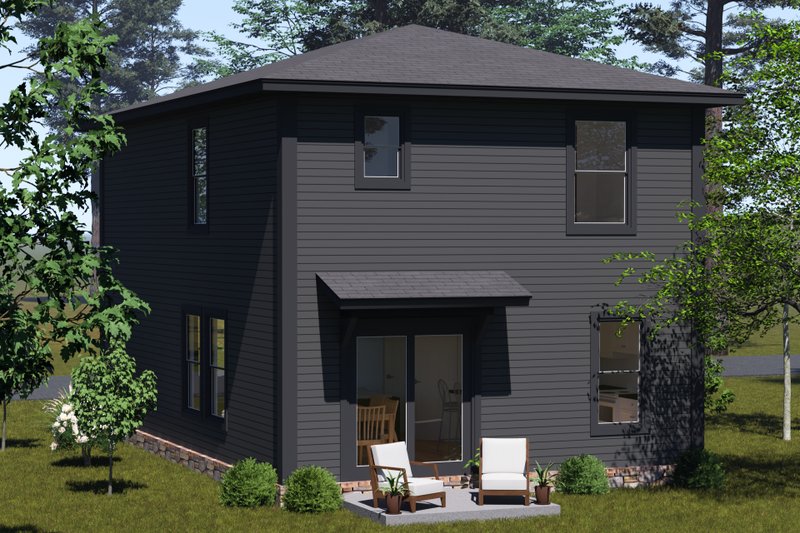 House Plan Design - Exterior - Rear Elevation for Modern House Plan #513-2355 - 3 bed, 2.5 bath