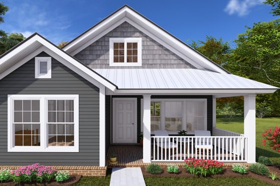 Exterior - Covered Porch for Cottage House Plan #20-1885 - 3 bed, 2 bath