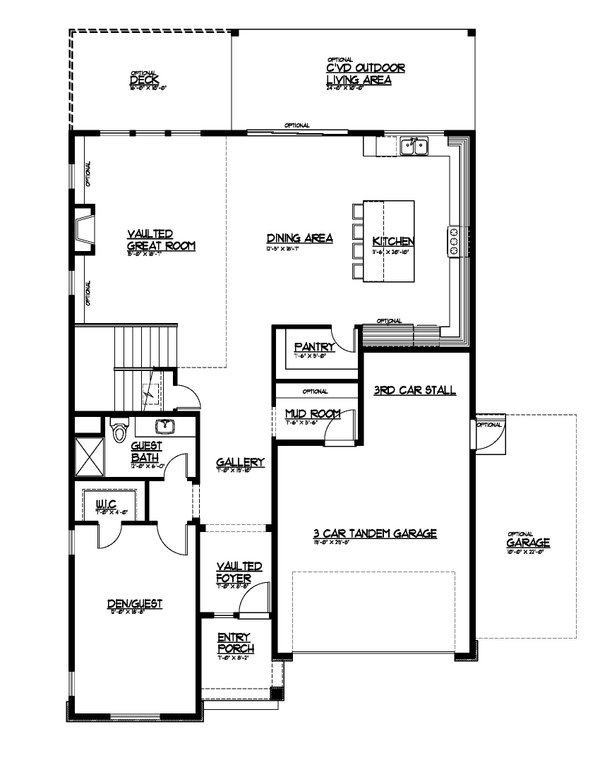 Dream House Plan - Farmhouse Floor Plan - Main Floor Plan #569-59
