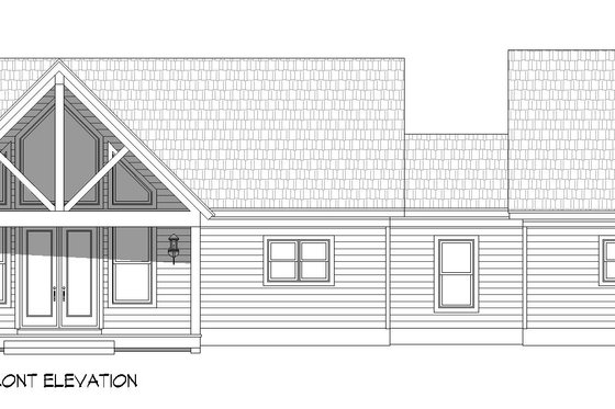 Exterior - Front Elevation 3 for Southern House Plan #932-847 - 2 bed, 3 bath