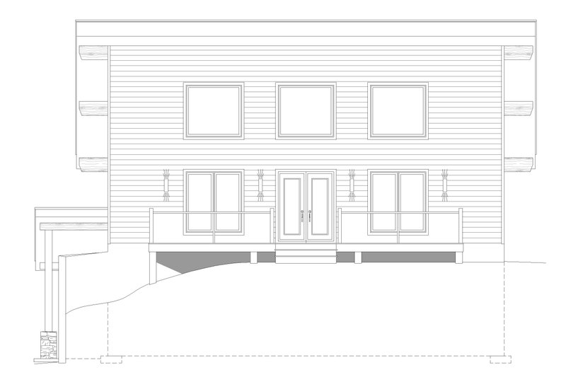 House Plan Design - Exterior - Front Elevation 3 for Modern House Plan #932-634 - 3 bed, 3 bath