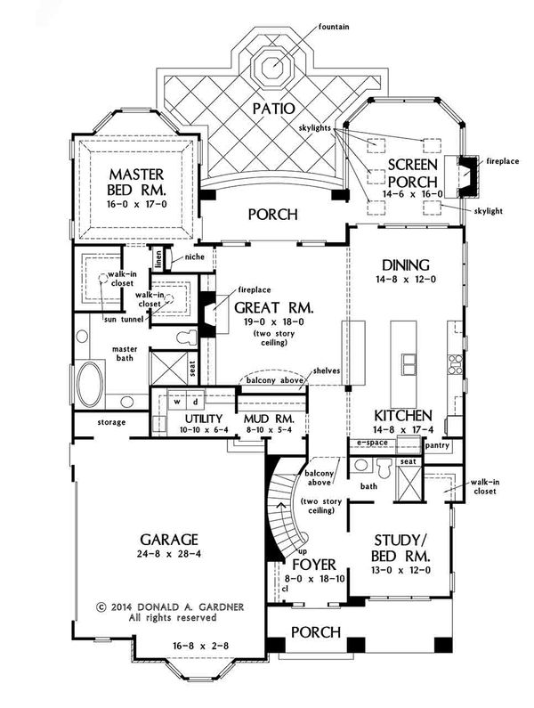 Craftsman Floor Plan - Main Floor Plan #929-30