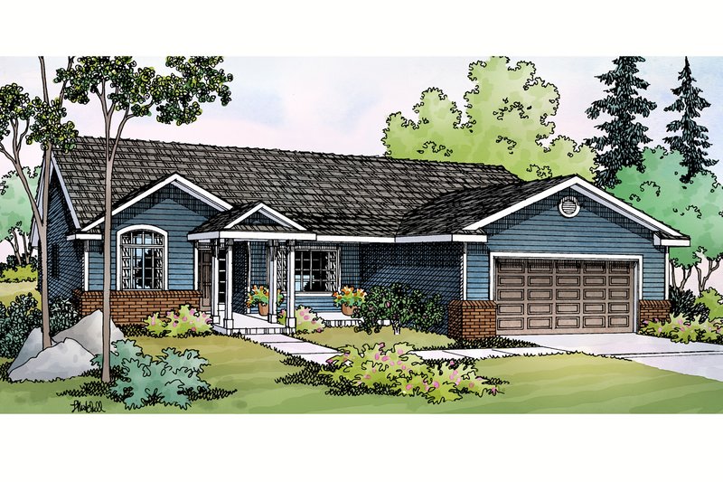 Home Plan - Ranch Exterior - Front Elevation Plan #124-379
