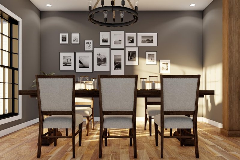 House Blueprint - Interior - Dining Room 1 for Traditional House Plan #17-1040 - 4 bed, 3 bath