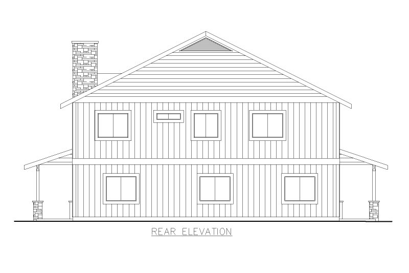 House Design - Exterior - Rear Elevation for Barndominium House Plan #117-1008 - 3 bed, 3 bath