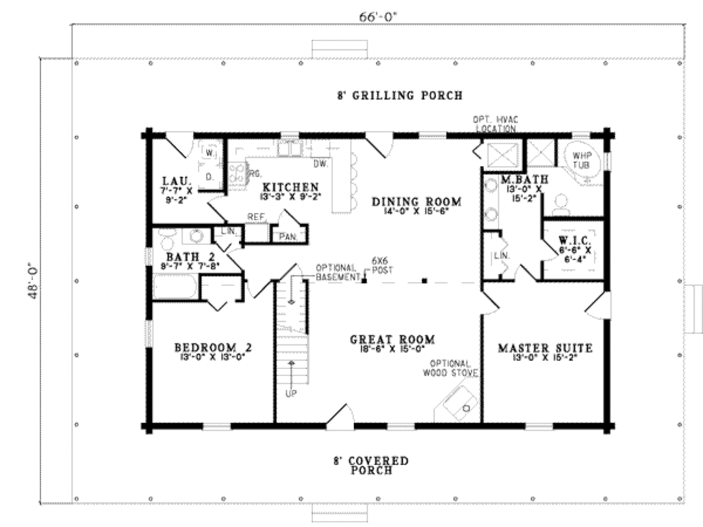 Log Style House Plan 4 Beds 3 Baths 2741 Sq/Ft Plan 17