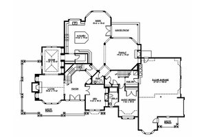 Craftsman style house plan, floorplan