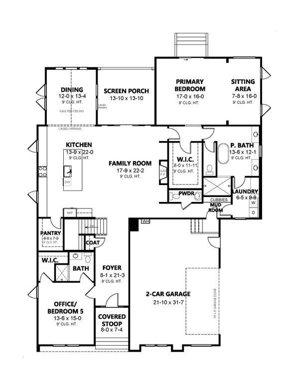 Contemporary Floor Plan - Main Floor Plan #1080-32